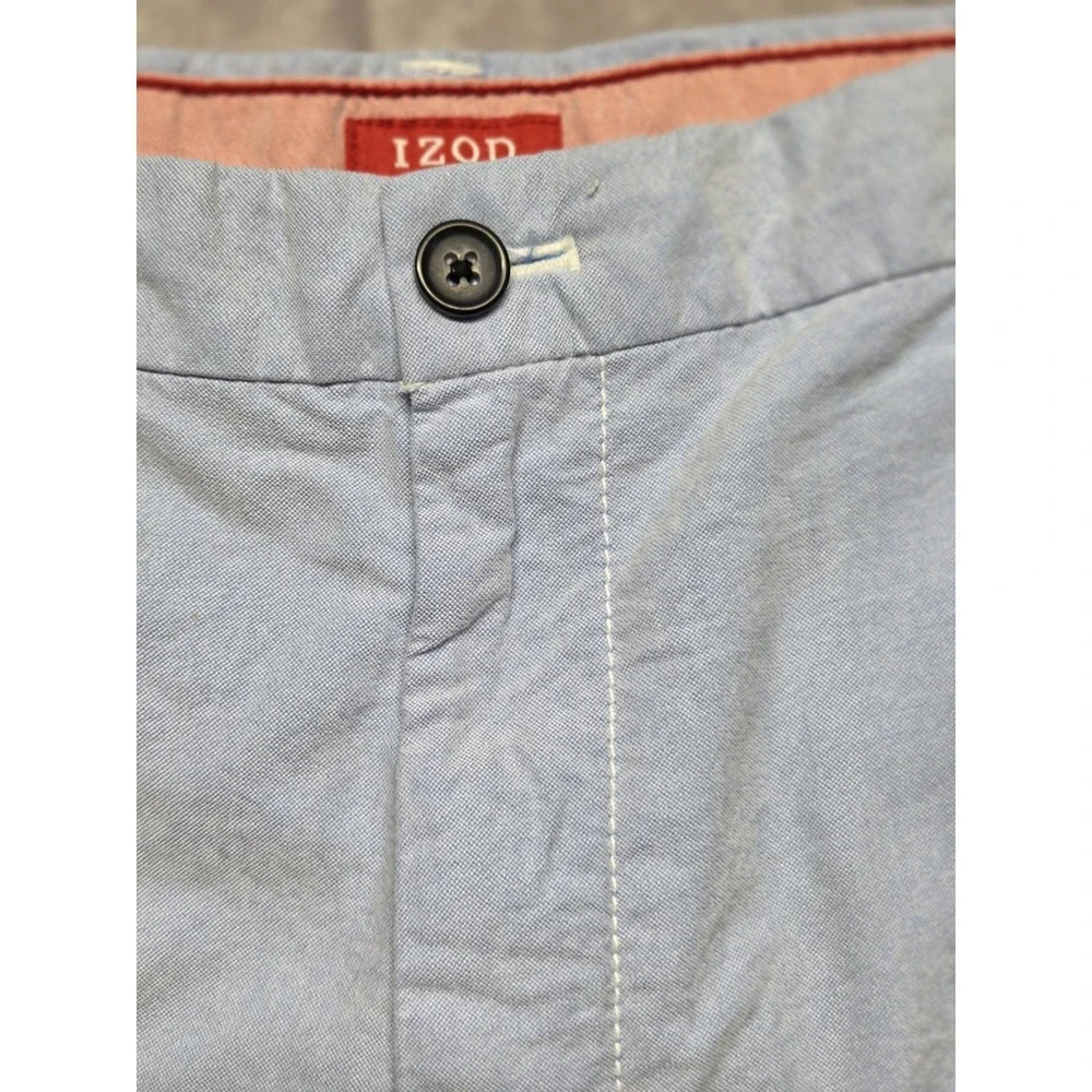 NWOT Izod Sz 38 Mens Shorts Flat Front Classic Fit Powder Blue Preppy Classic